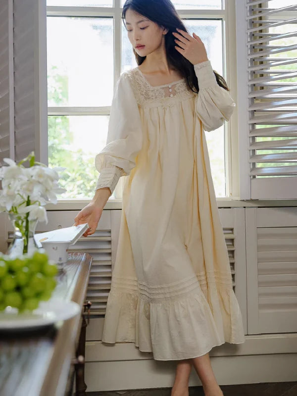 Vintage Sunrise Lace Dream Nightgown