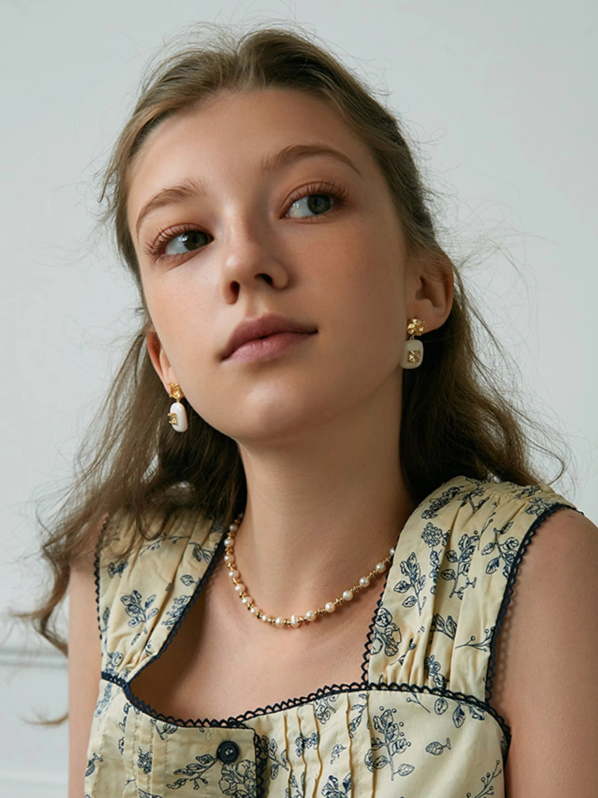 Yellow Crystal and Enamel Earrings