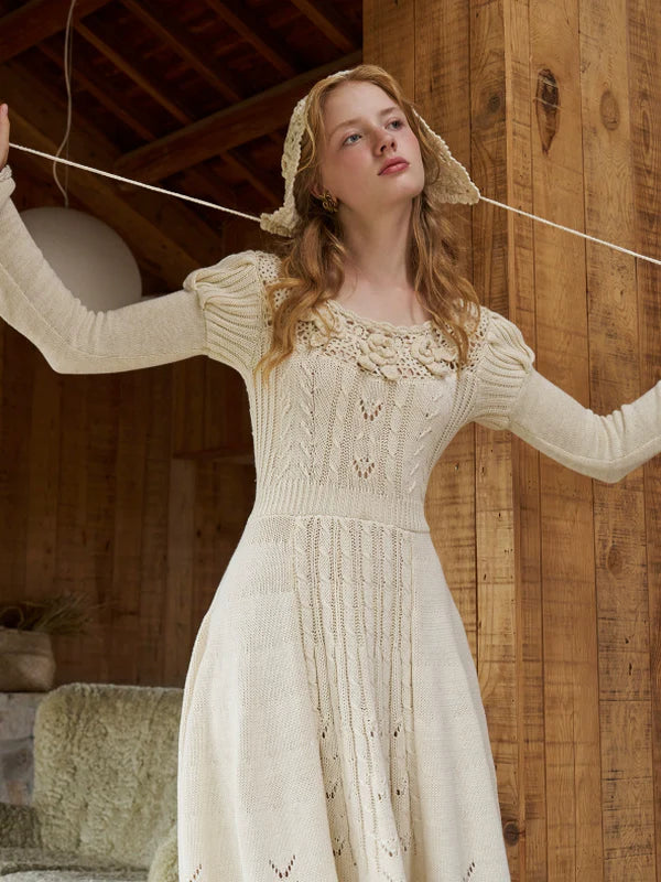 Enchanted Rose Vintage Knit Dress