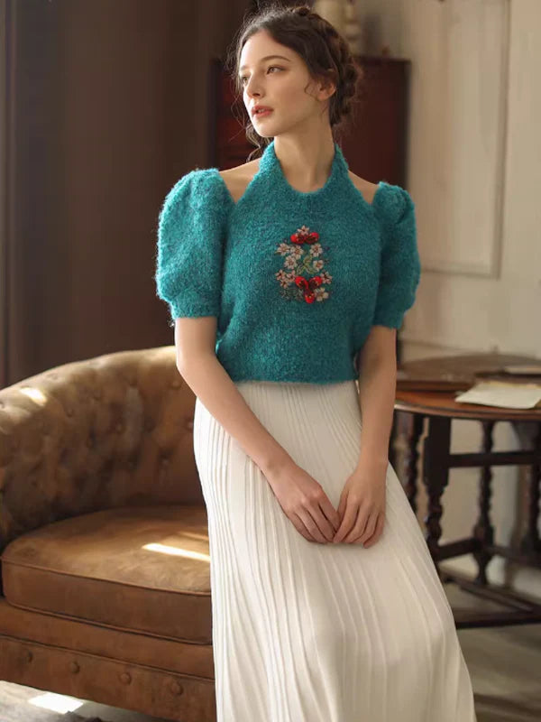 Elegant White Pleated Skirt