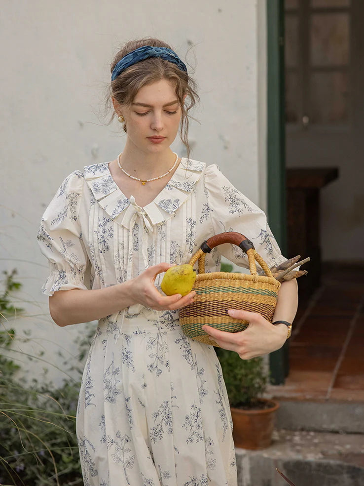 Emma's Sky Blossom Cottage Skirt