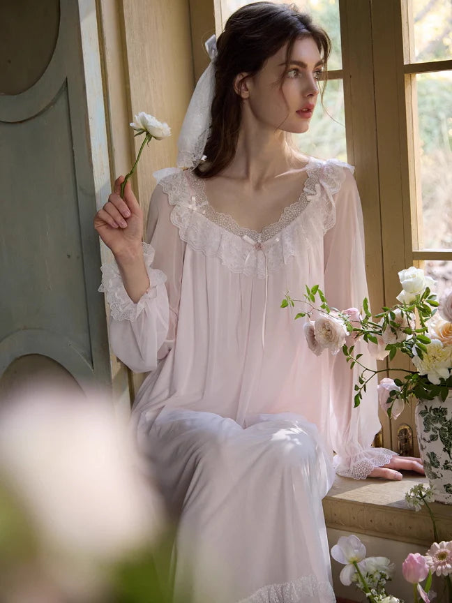 Lace-Trimmed Vintage Nightgown
