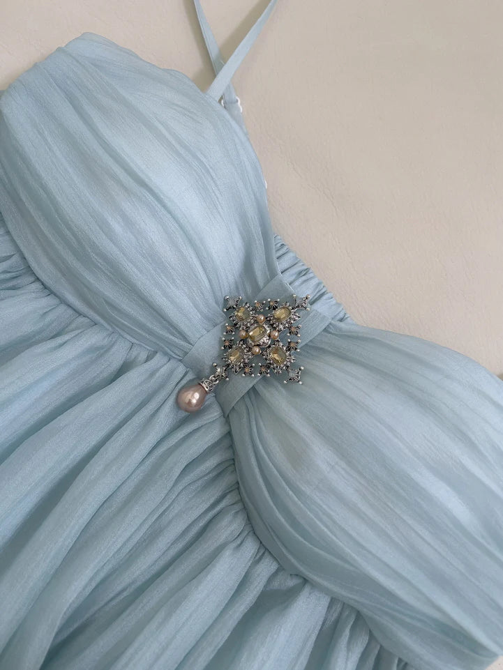 Blue Enchanted Jewel Layered Dress