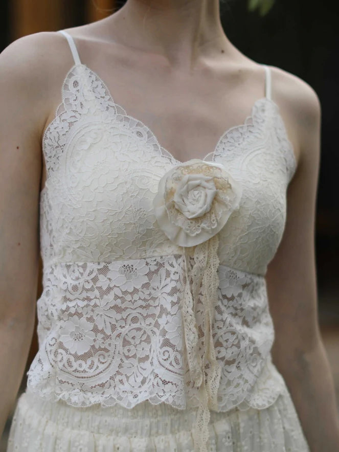 Lace Bloom Rose Camisole