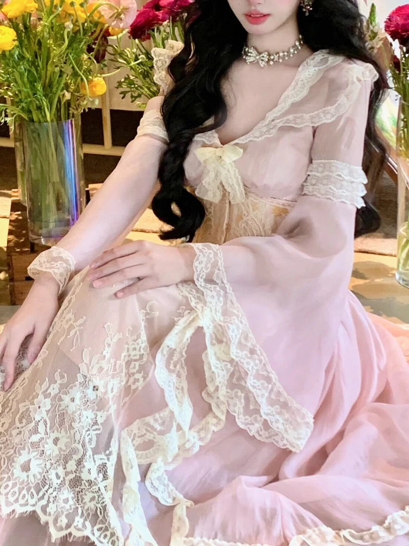 Victorian Rose Lace Princess Dress