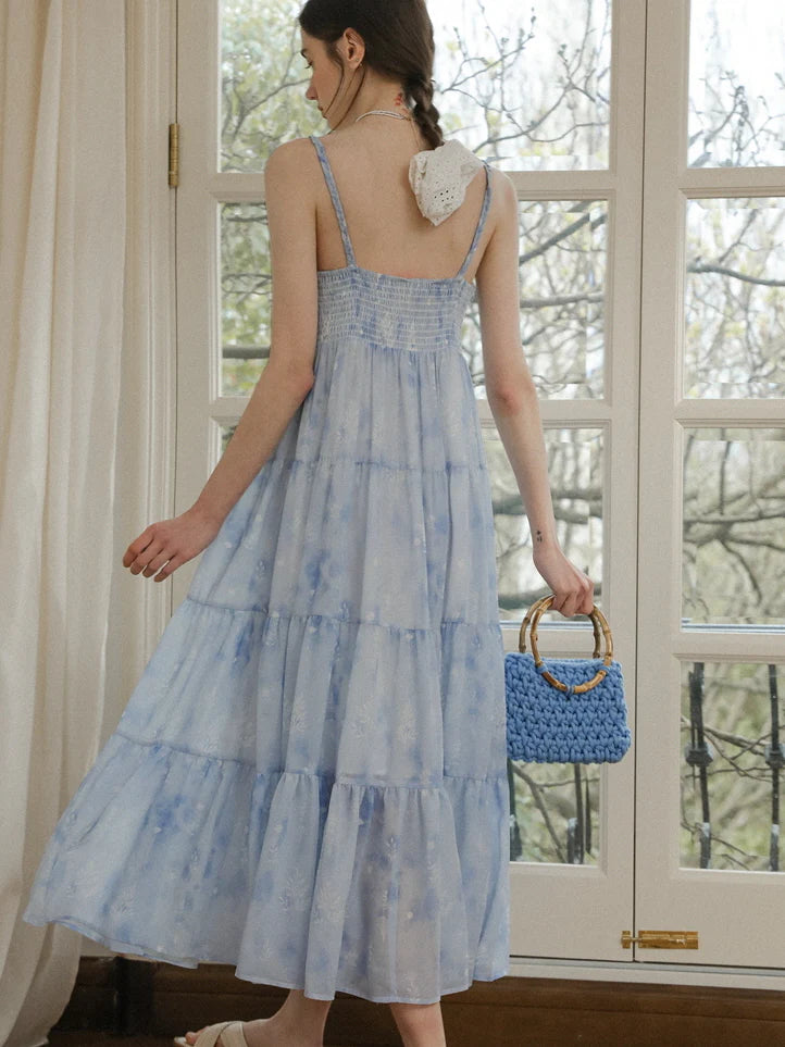 Liora's Forest Blue Summer Dress