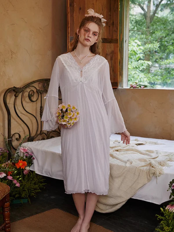 Angel's Embrace Pink Purple Nightgown
