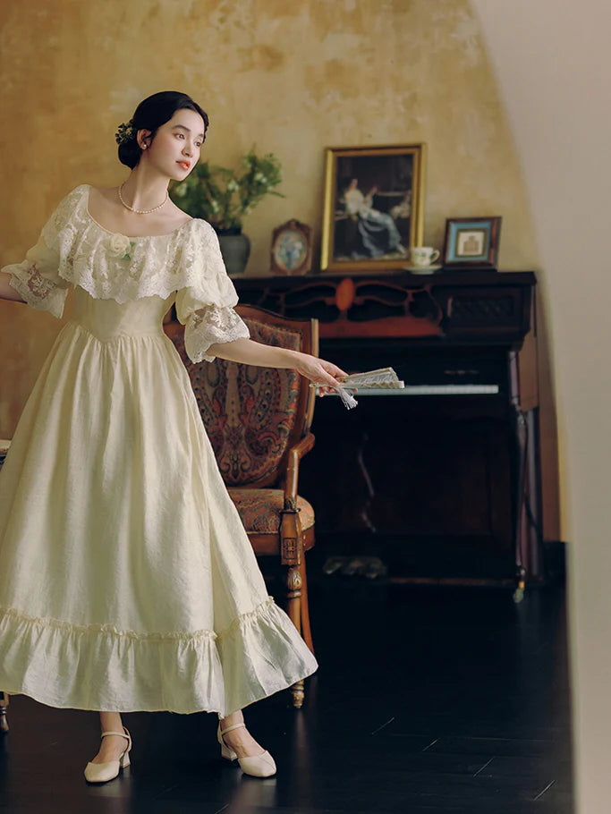 Storybook Lace Capelet Dress