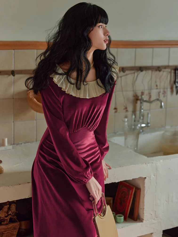 Victorian Velvet Elegance Dress