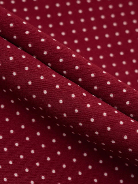 Cherry Ribbon Polka Dot Halter Dress