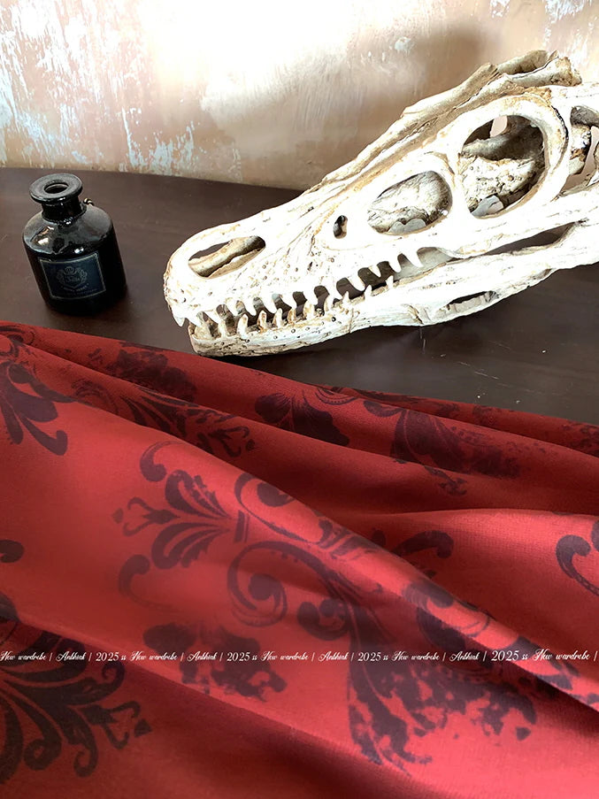 Crimson Rose Drape Dress