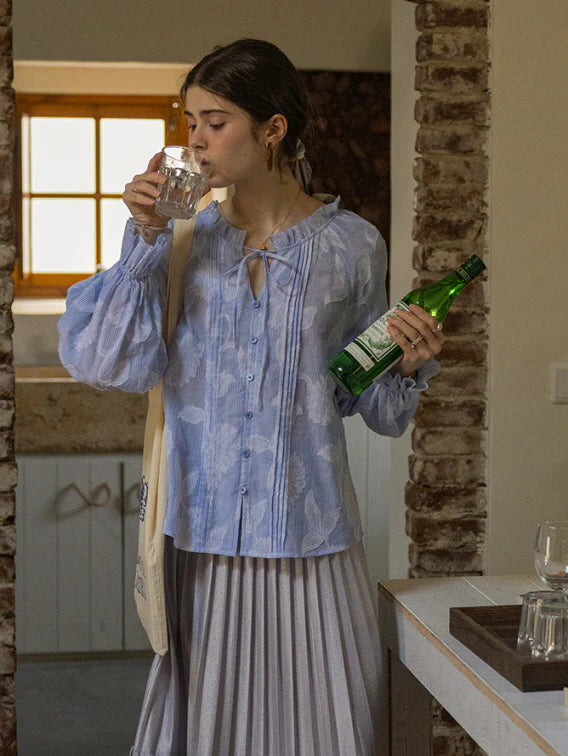 Whispering Meadow Cotton Blouse