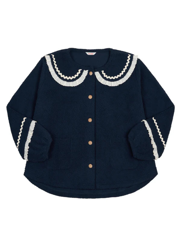 Midnight Ruffle Fleece Pajama Set