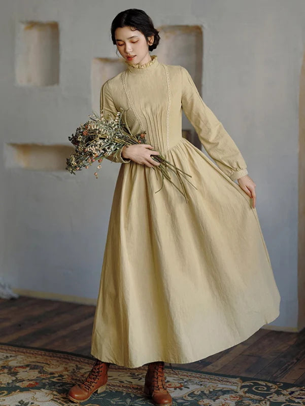 Cream Yellow Vintage Dress