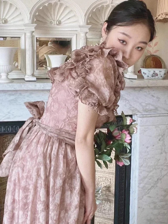 Regal Rose Vintage Lace Dress