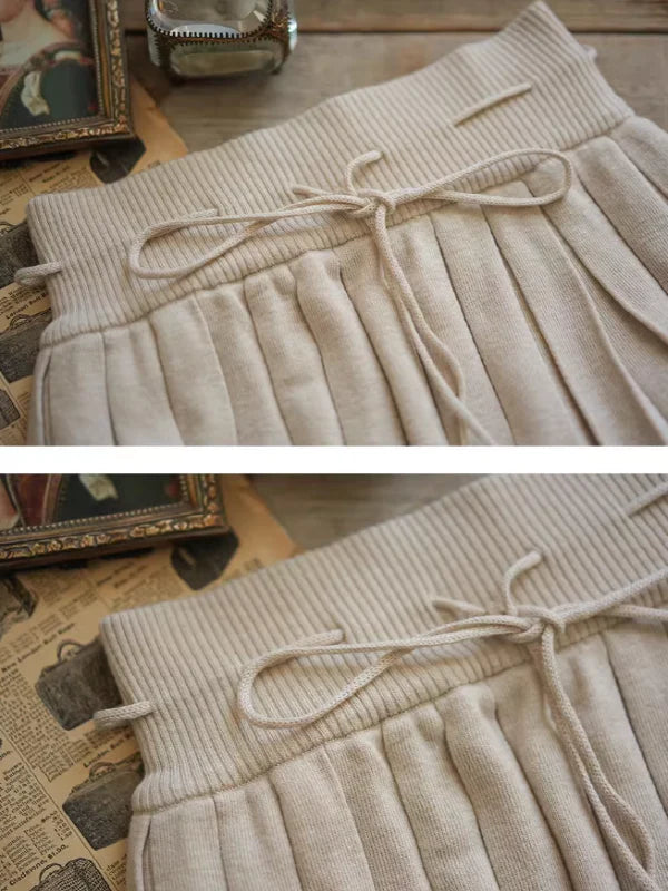 Sophisticated Pleats Soft Long Skirt