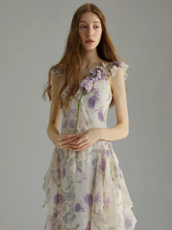 Purple Blossom Fairy Frill Dress