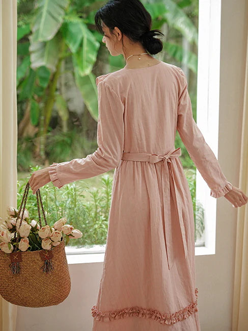 Lily's Romantic Retro Pink Dress
