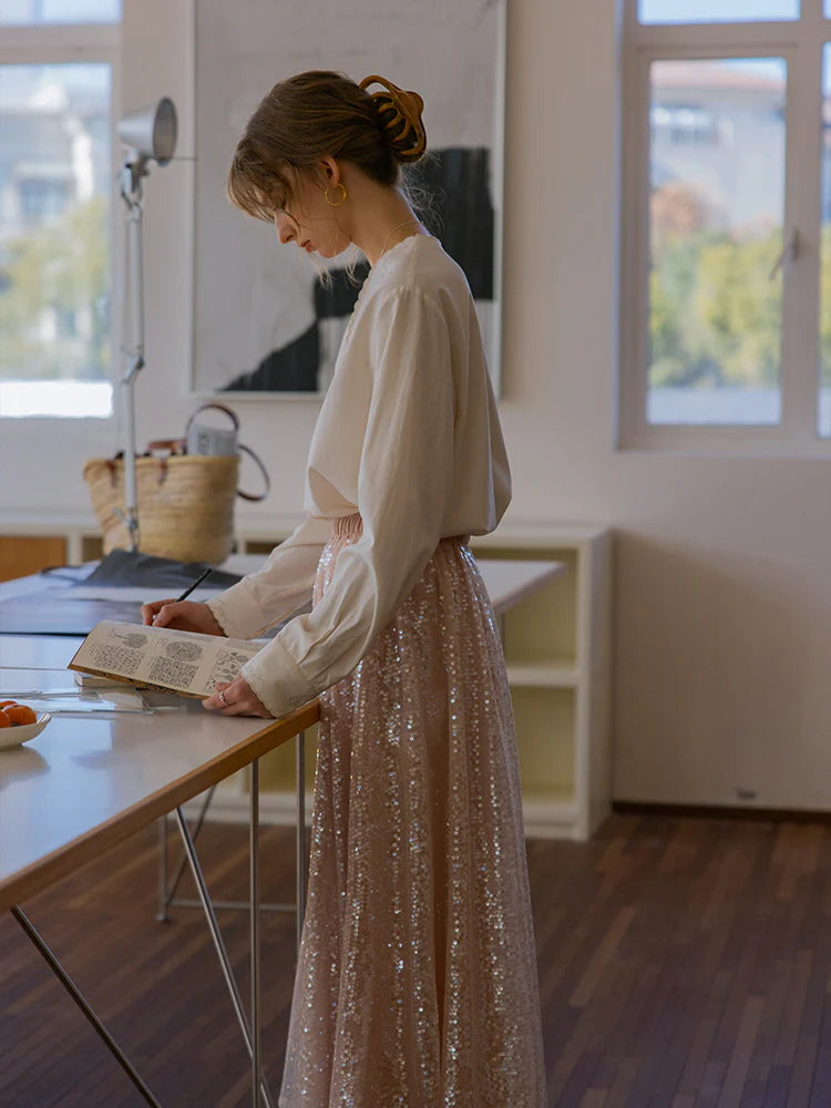 Moonlit Sparkle Sequin Tulle Skirt