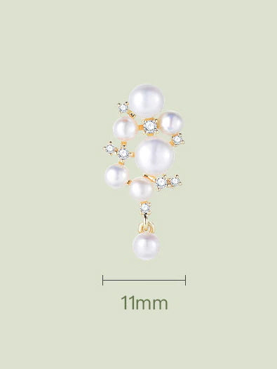 Elegant Pearl and Crystal Stud Earrings