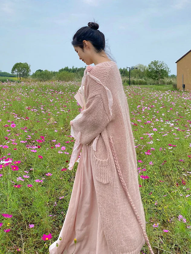 Whimsical Rose Mohair Blend Cardigan