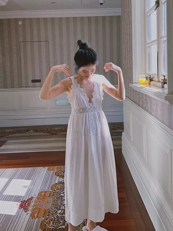 Antique Elegance Cotton Nightgown