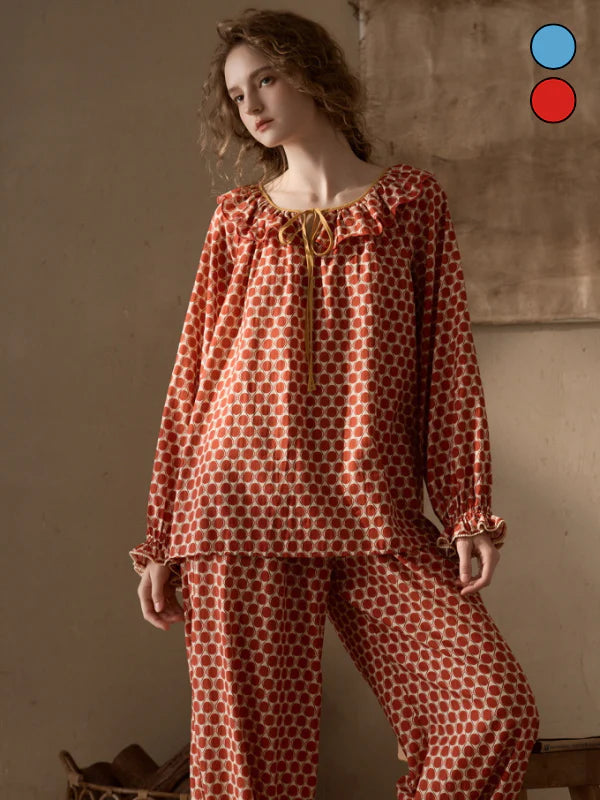 Vintage Polka Dot Pajama Set