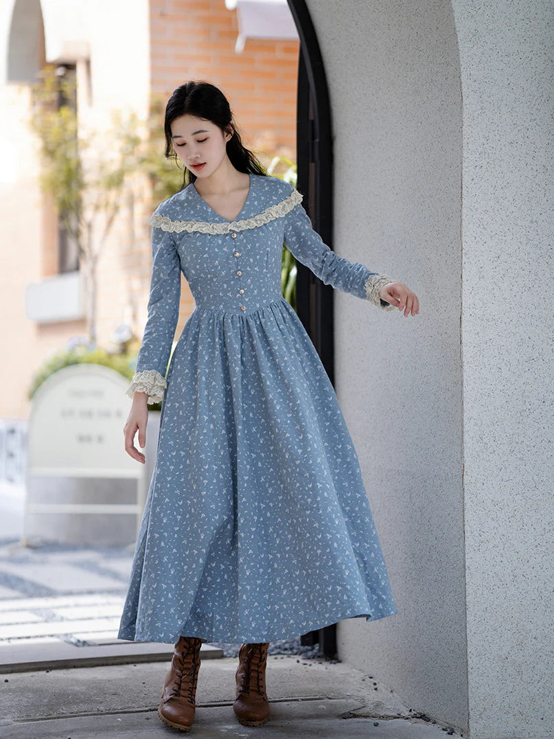 Emily's Blue Floral Dream Dress