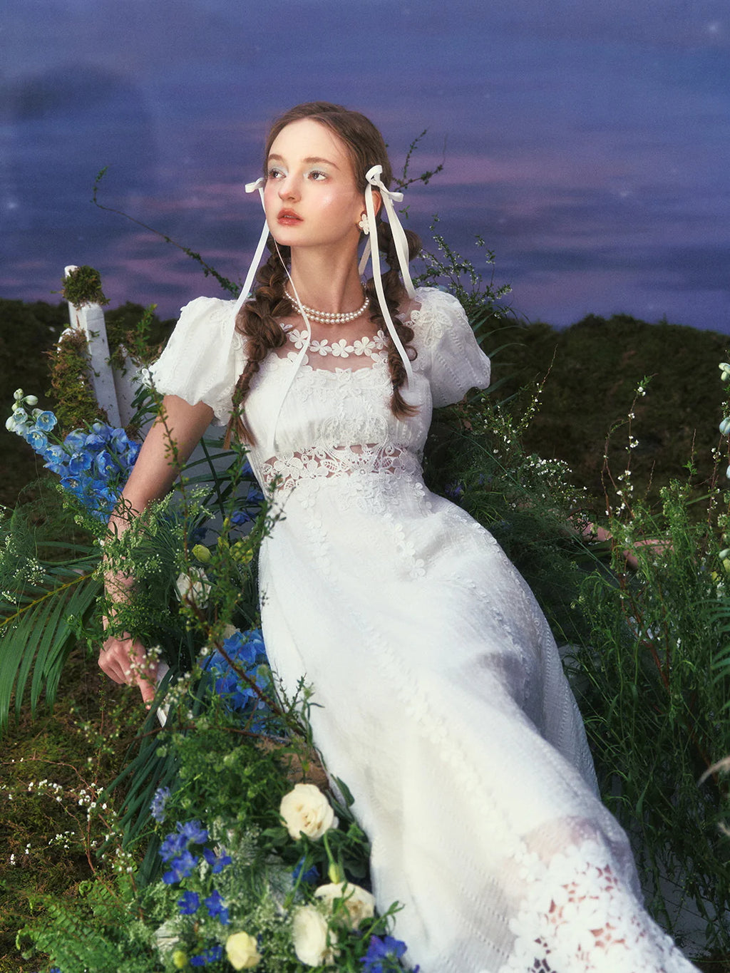 Royal Court Lace Cutout Gown