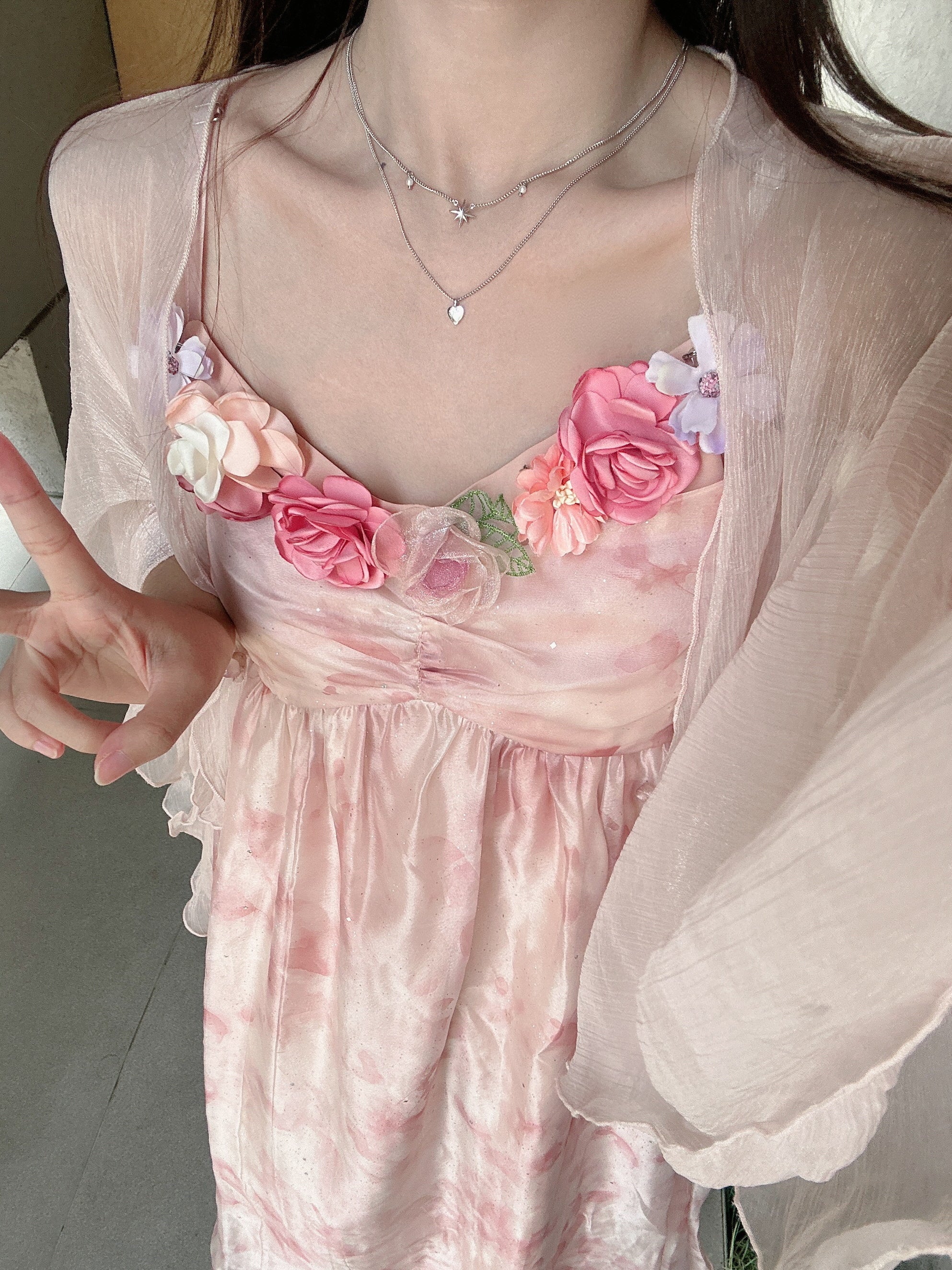 Enchanted Garden Fairy Pink Dress