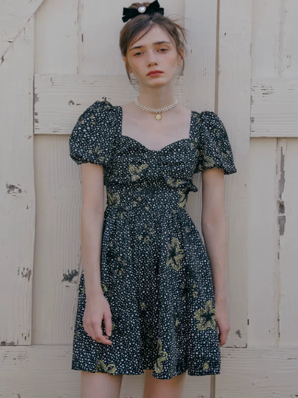 Golden Twilight Symphony Dress