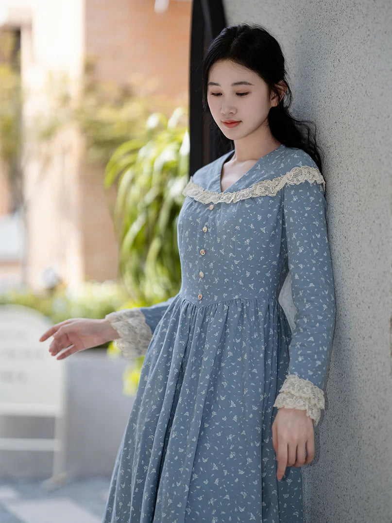 Emily's Blue Floral Dream Dress