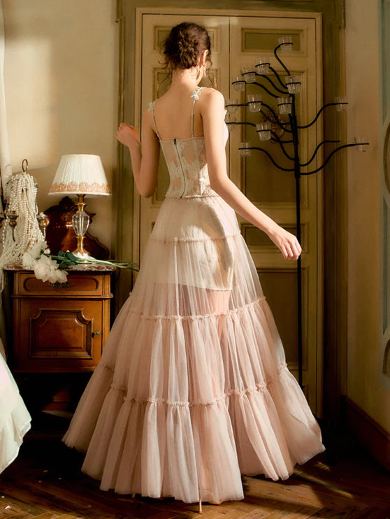 Ivory Blossom Lace Corset & Tulle Skirt
