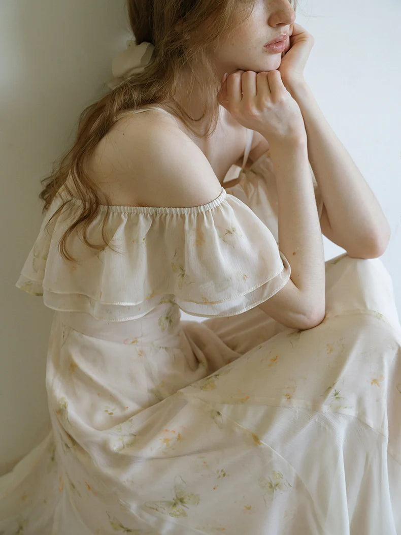 Ethereal Whispers Off-Shoulder Fairy Dress