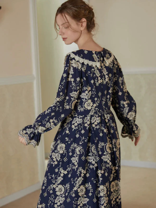 Vintage Floral Frill Dress