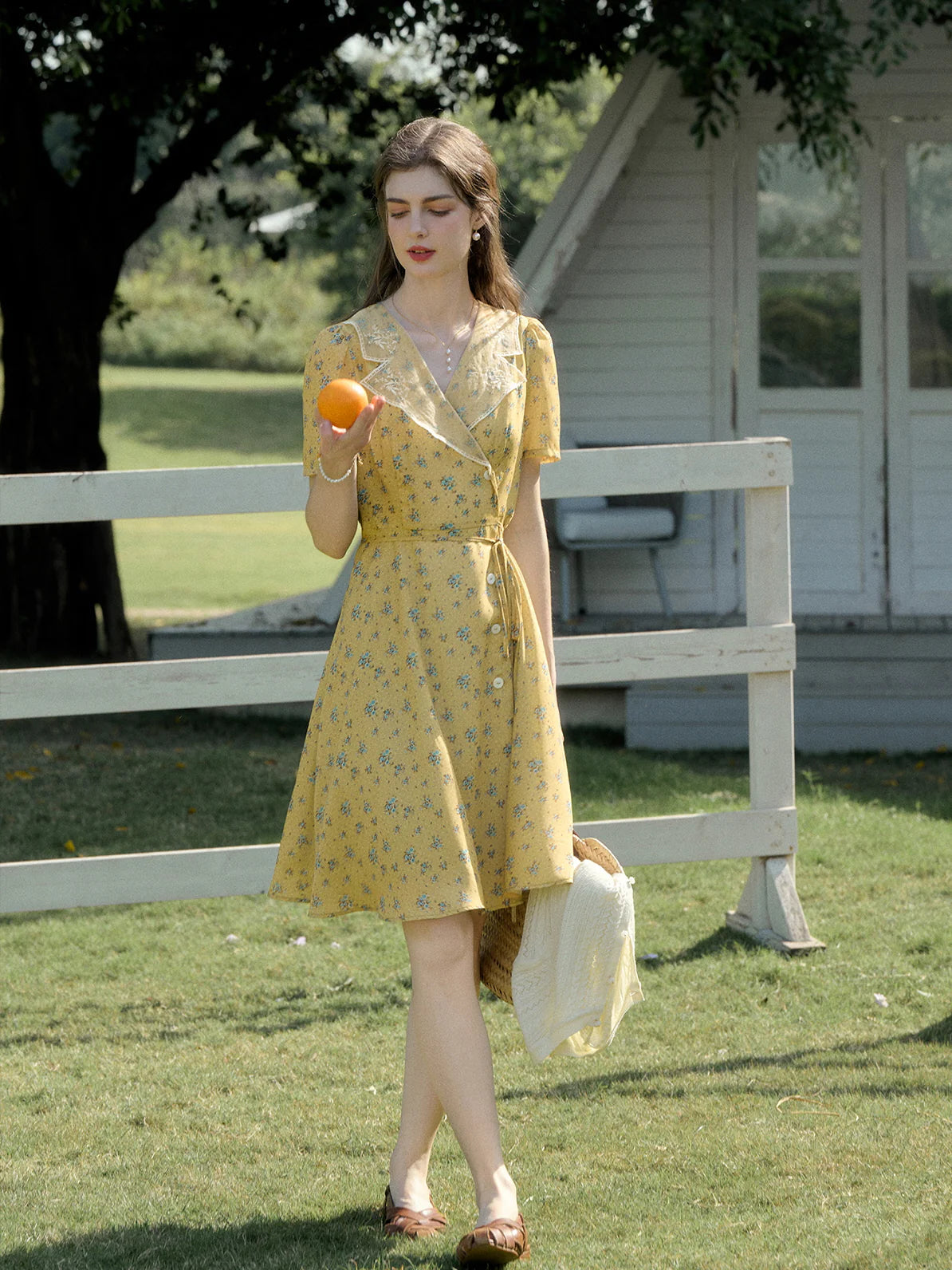Sunny Meadows Vintage Floral Dress