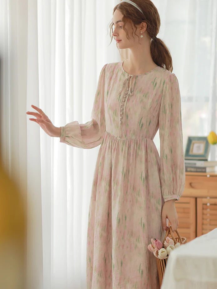 Pastel Dream Tencel Floral Dress