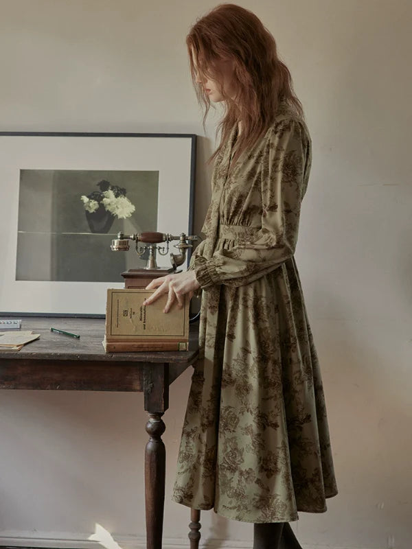 Vintage Floral Enchantress Dress