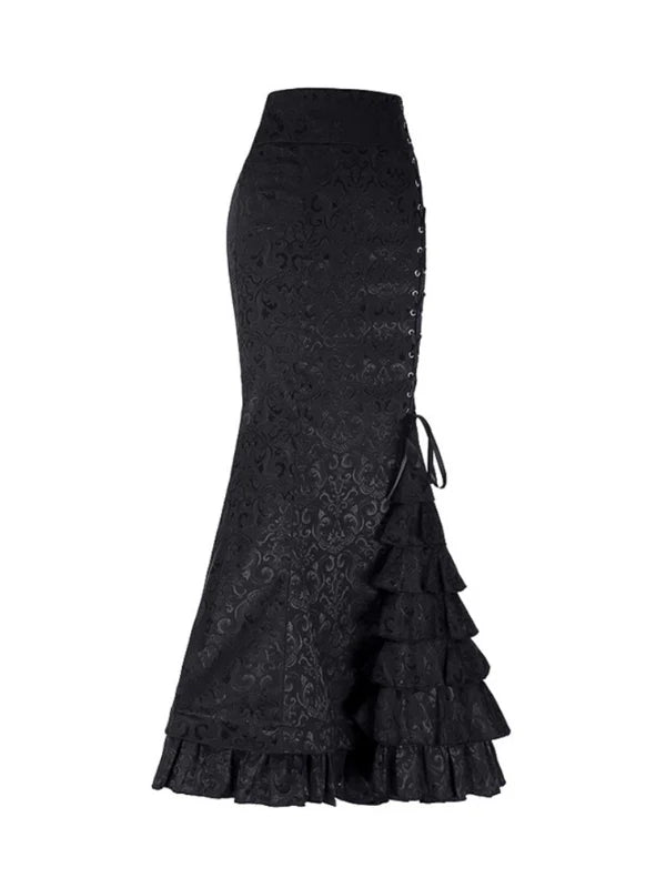 Midnight Baroque Corset & Ruffle Skirt