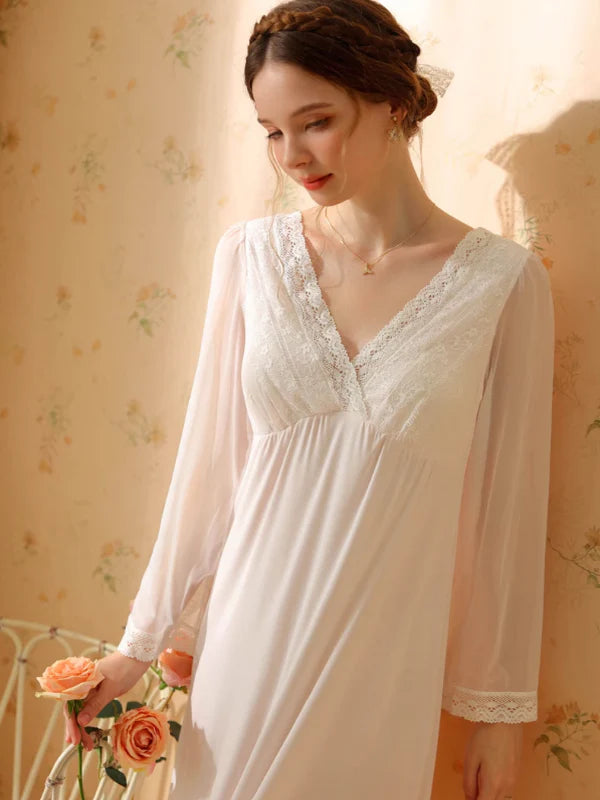 Whispering Rose Lace Nightgown