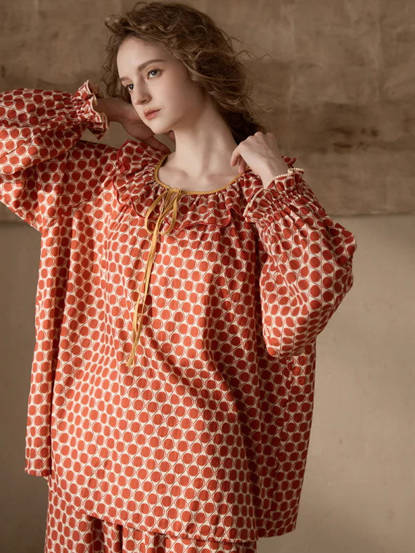 Vintage Polka Dot Pajama Set
