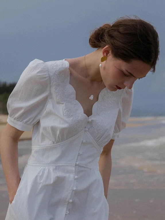 Charlotte's Sea Breeze White Summer Dress