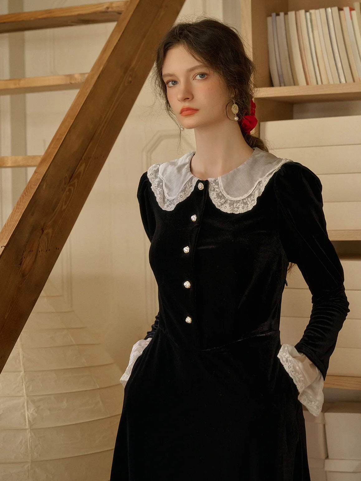 Velvet Romance Vintage-Inspired Dress