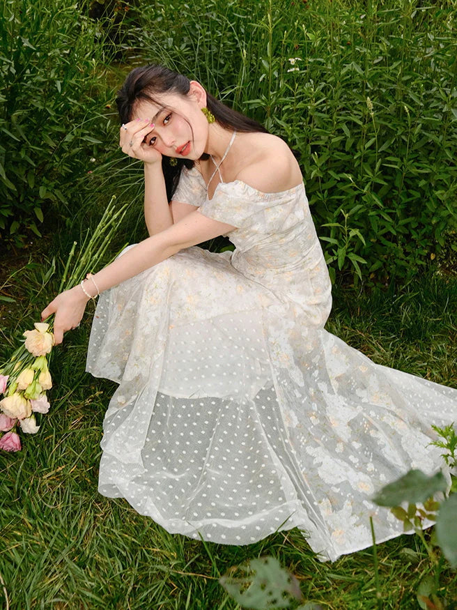 Elara's Enchanted Flower Dress