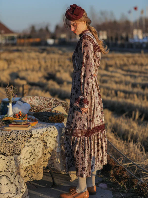 Wine Rose Lace in Dusk Dress