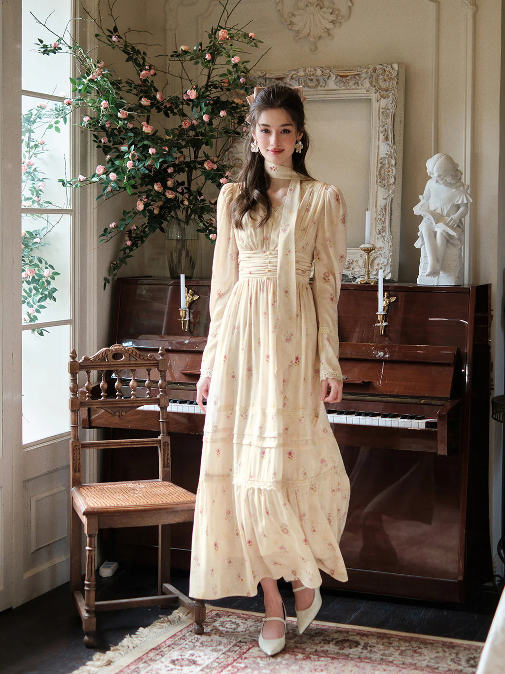 Whispering Roses Vintage Lace Dress