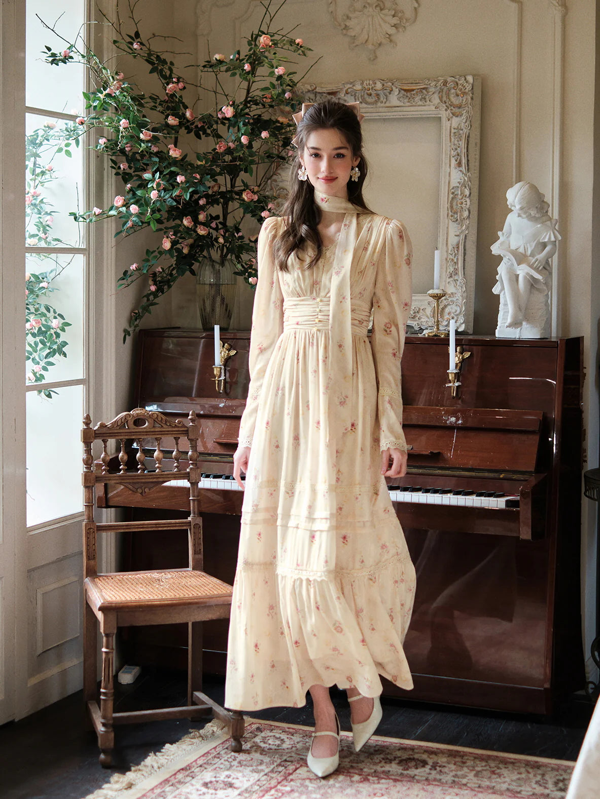 Whispering Roses Vintage Lace Dress