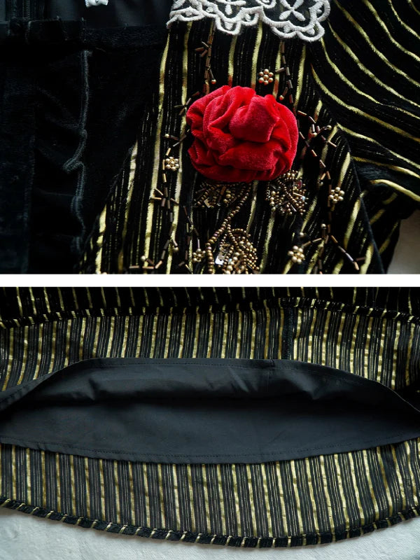 Golden Twilight Lace Dress