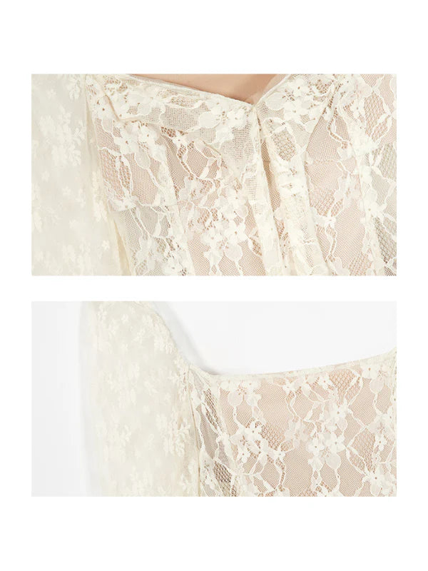 Ethereal Lace Layered Dress