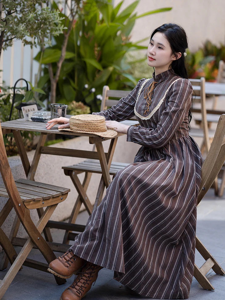 Charlotte's Breezy Brown Stripe Dress